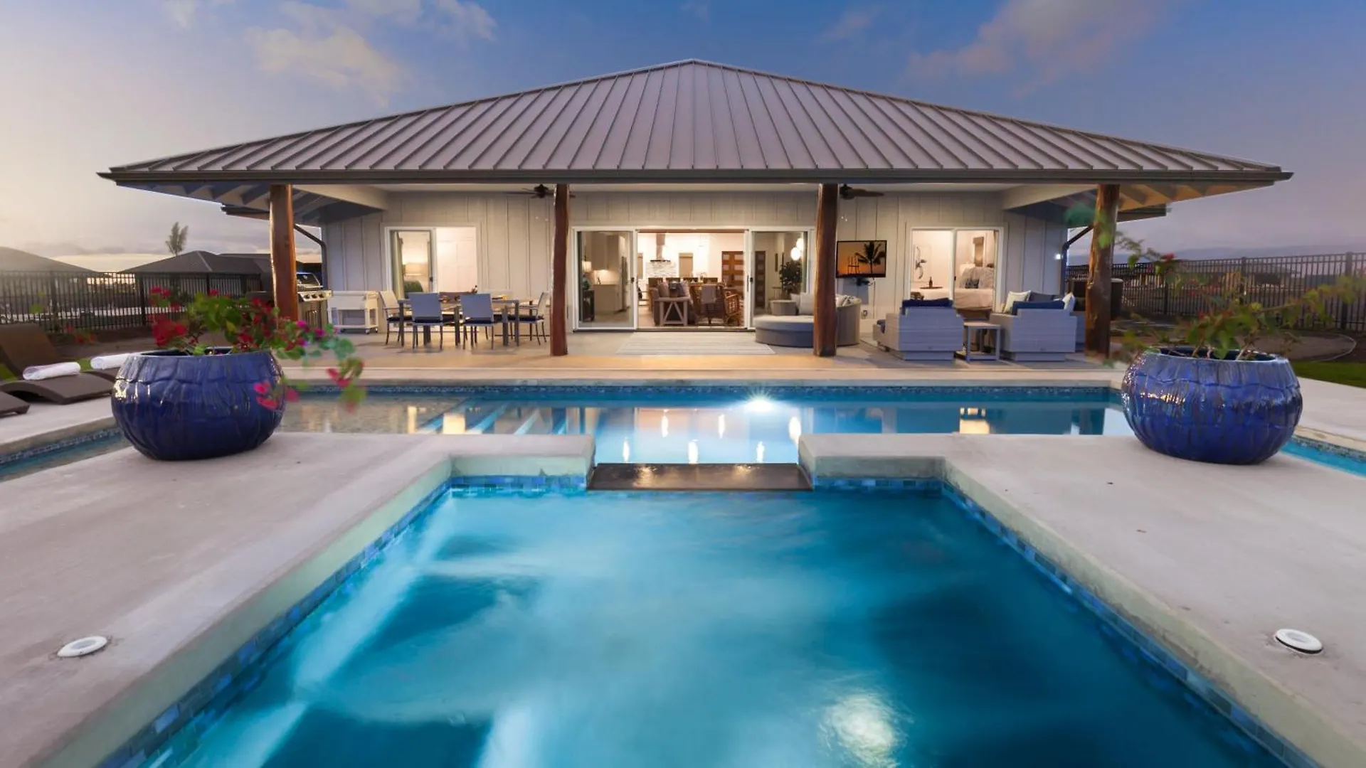 Nyaraló Aloha Spirit Ainamalu 4Br Home With Outdoor Living Room And Pool Waikoloa