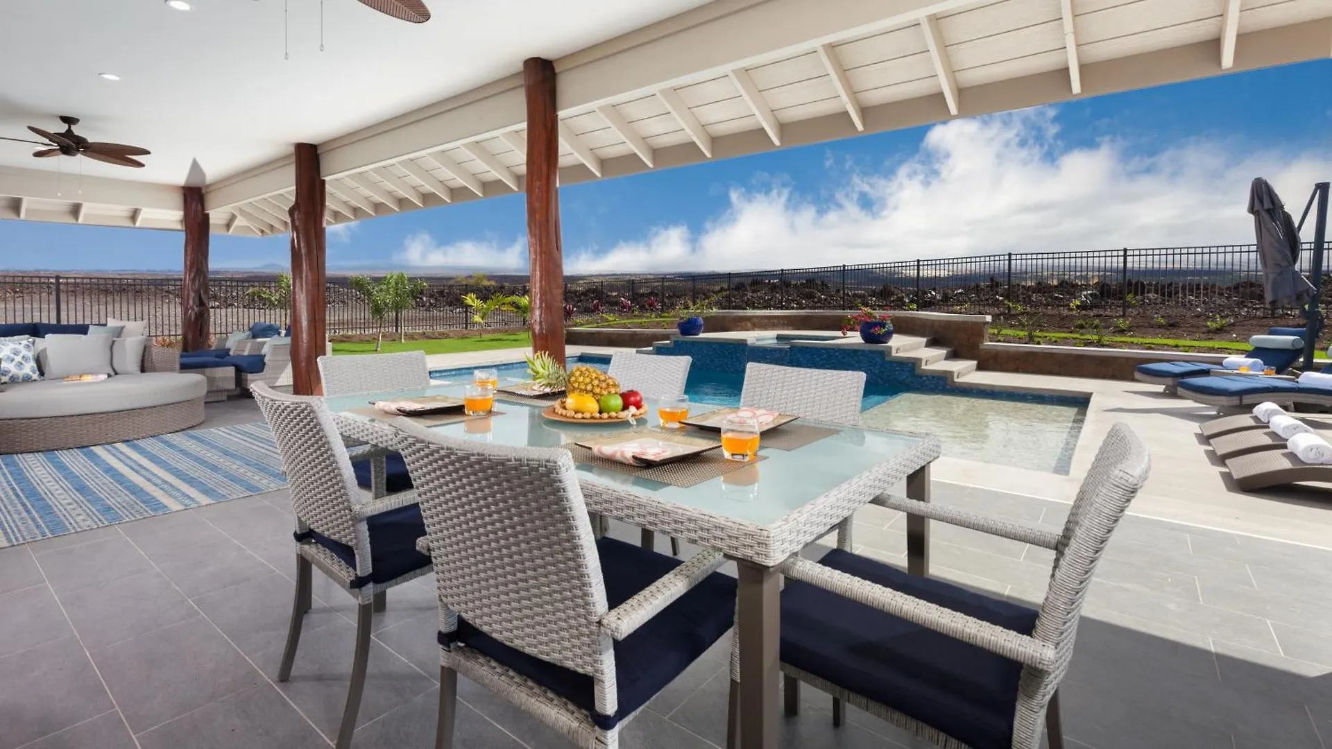 Aloha Spirit Ainamalu 4Br Home With Outdoor Living Room And Pool Waikoloa